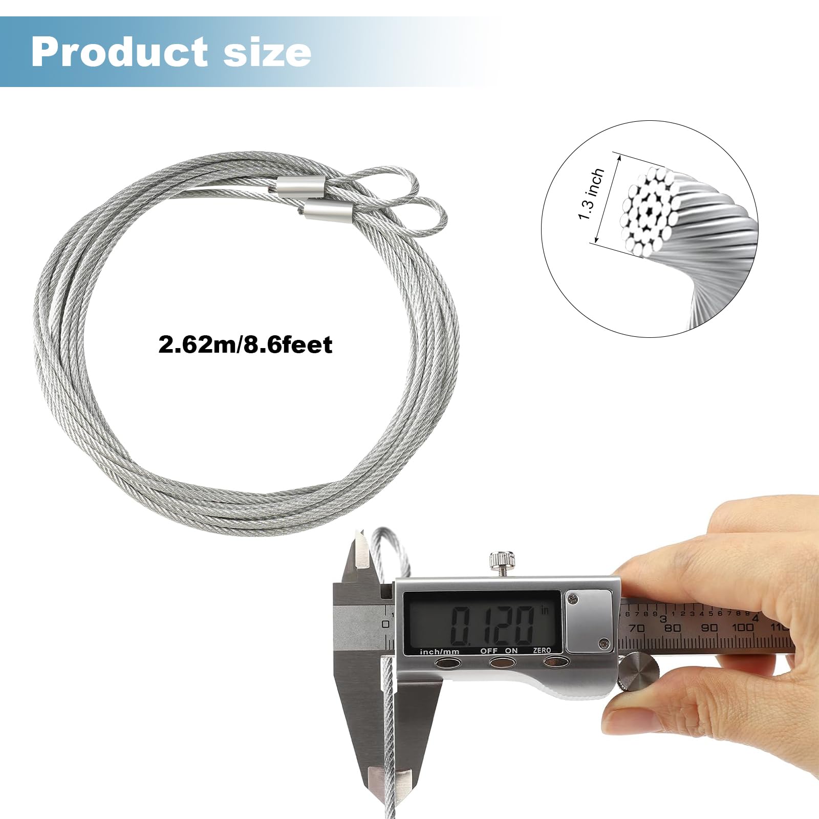 Paire de câbles pour porte de garage Wayne Dalton TorqueMaster 304,8 cm