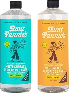 Aunt Fannie's Bundle: Floor Cleaner Vinegar Wash (Eucalyptus) + Hardwood Floor Cleaner (Lemon)