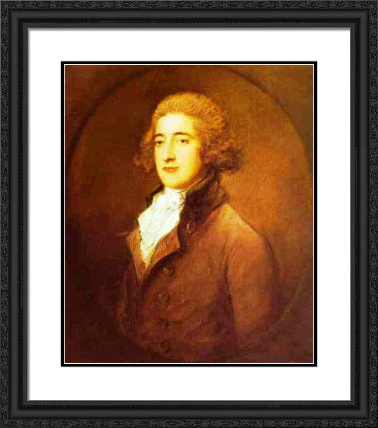 ArtDirect Gainsborough, Thomas 20x22 Gold Ornate Framed Art Print with Double Matting Titled: The Earl of Darnley