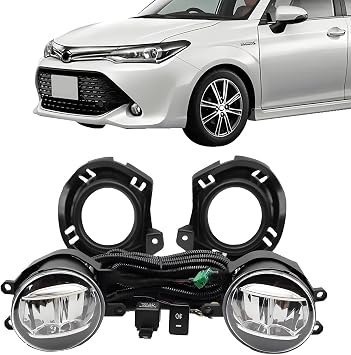 مجموعة مصابيح الضباب الأمامية المتوافقة مع Toyota Axio Fielder 2016-2018، مصباح ضباب بديل OE للزوج الأيسر والأيمن