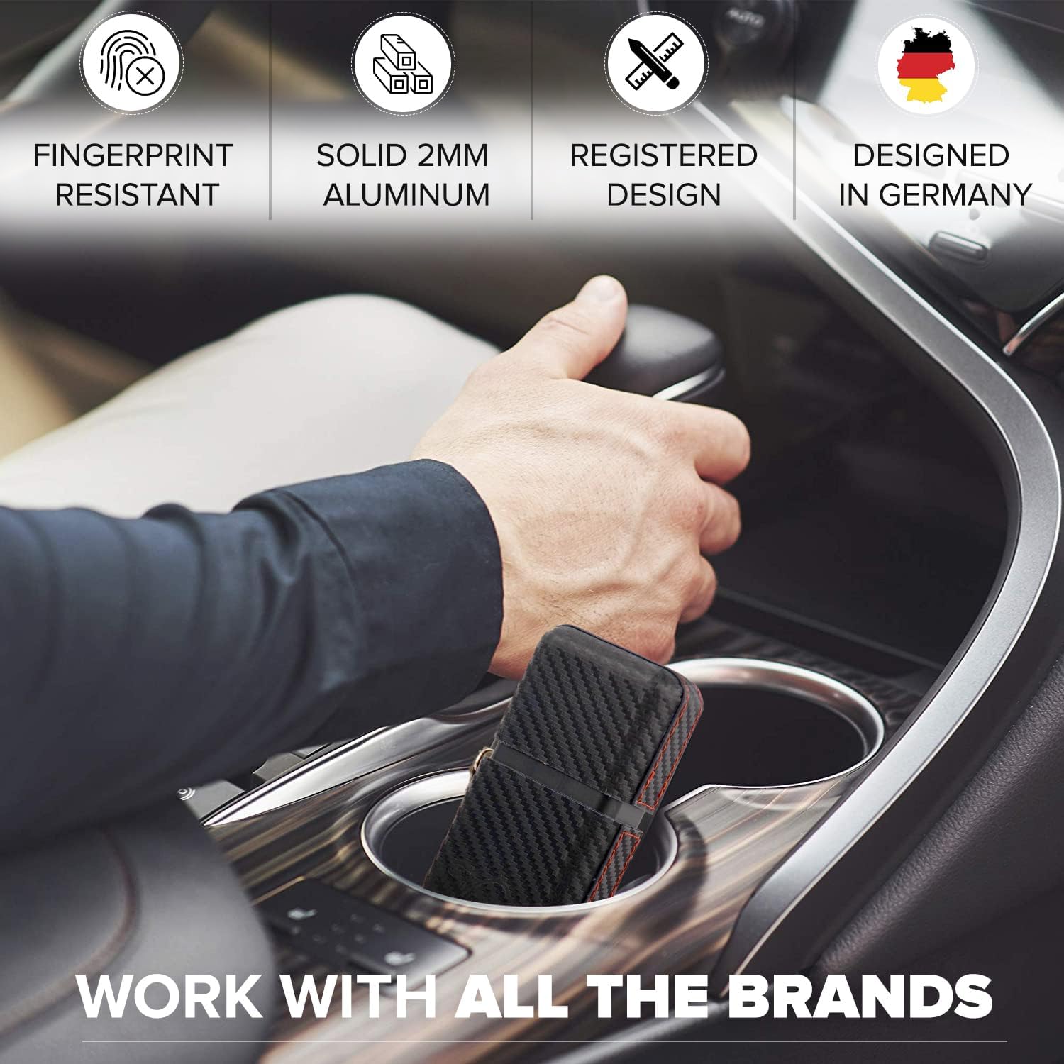 VONETTI Carbone Faraday Box for Car Keys- Anti-Theft Car Key Signal Blocking Pouch, RFID Keyless Entry Key Fob Protector & Blocker Blocking Cages- Car Accessories Gift for Men and Women - Image 3