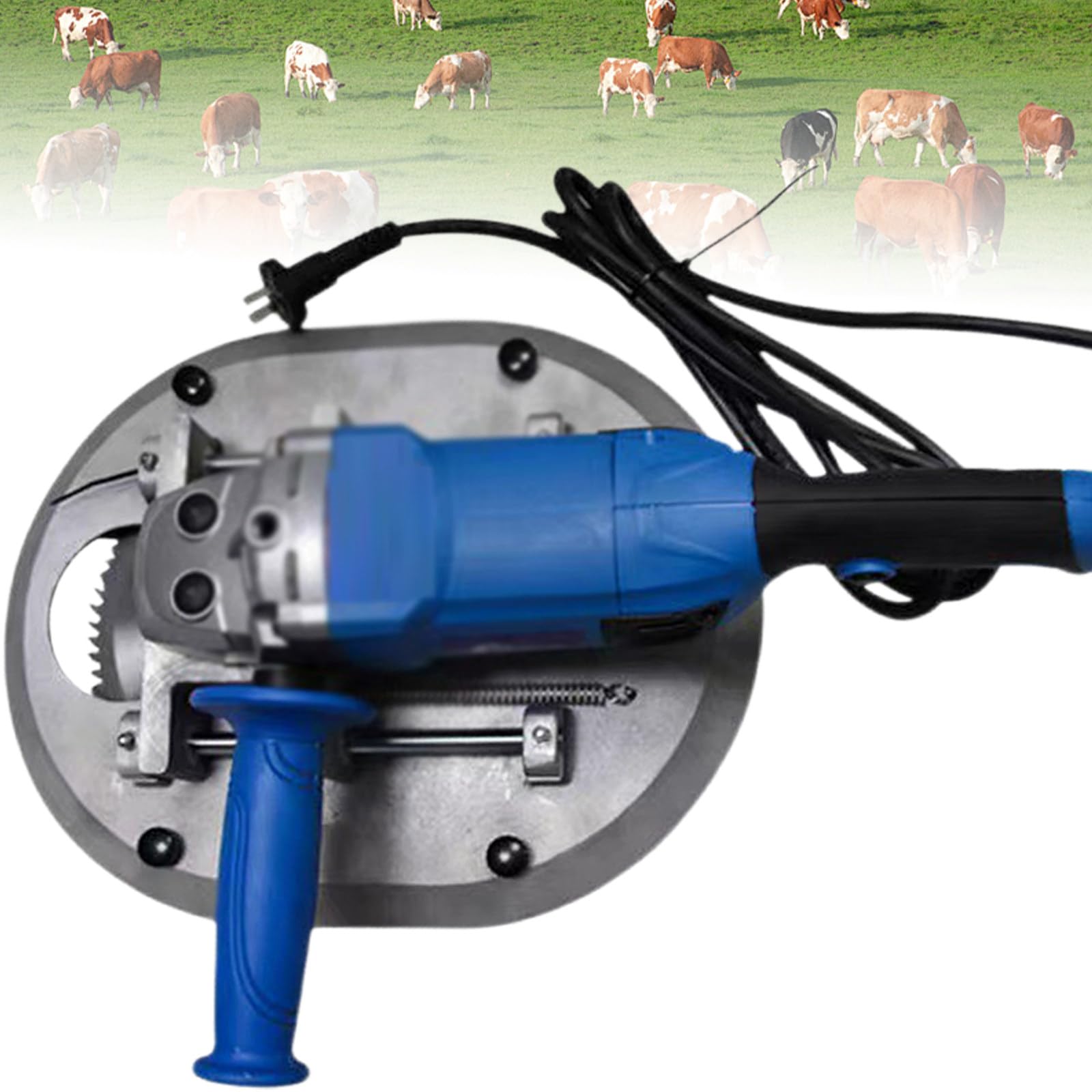Sjyclaviger Electric Dehorner for Goats, Electric Cow Dehorner, 8500r/Min Big Bull Horn Remover Cow Horn, No Lubrication Required, for Cattle/Goat Horn Cutting Blue-200