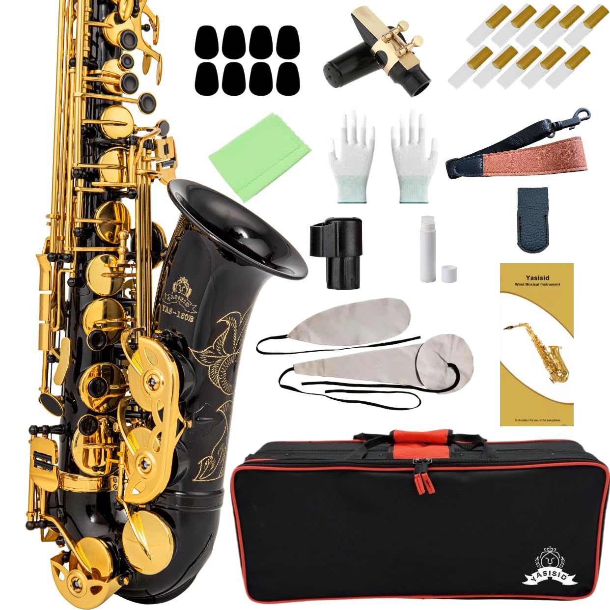 Amazon.com: Yasisid Alto Saxophone HighQualityBrassSaxwith E-Flat