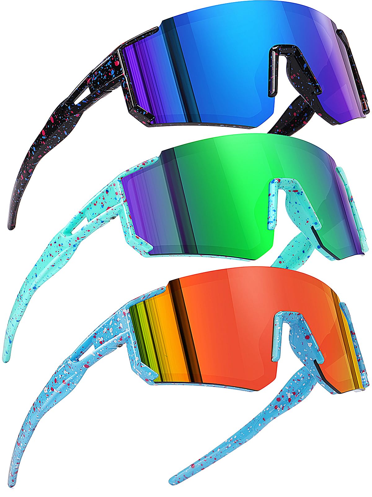 SEKKAF Youth Baseball Sunglasses Kids Sports Sunglasses for Boys Girls Softball Cycling Glasses UV400 Protection