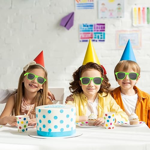 Miniatura 6 de TUPARKA Paquete de 20 lentes de sol para niños a granel para verano fiesta de piscina regalos de cumpleaños bolsas de regalo color verde