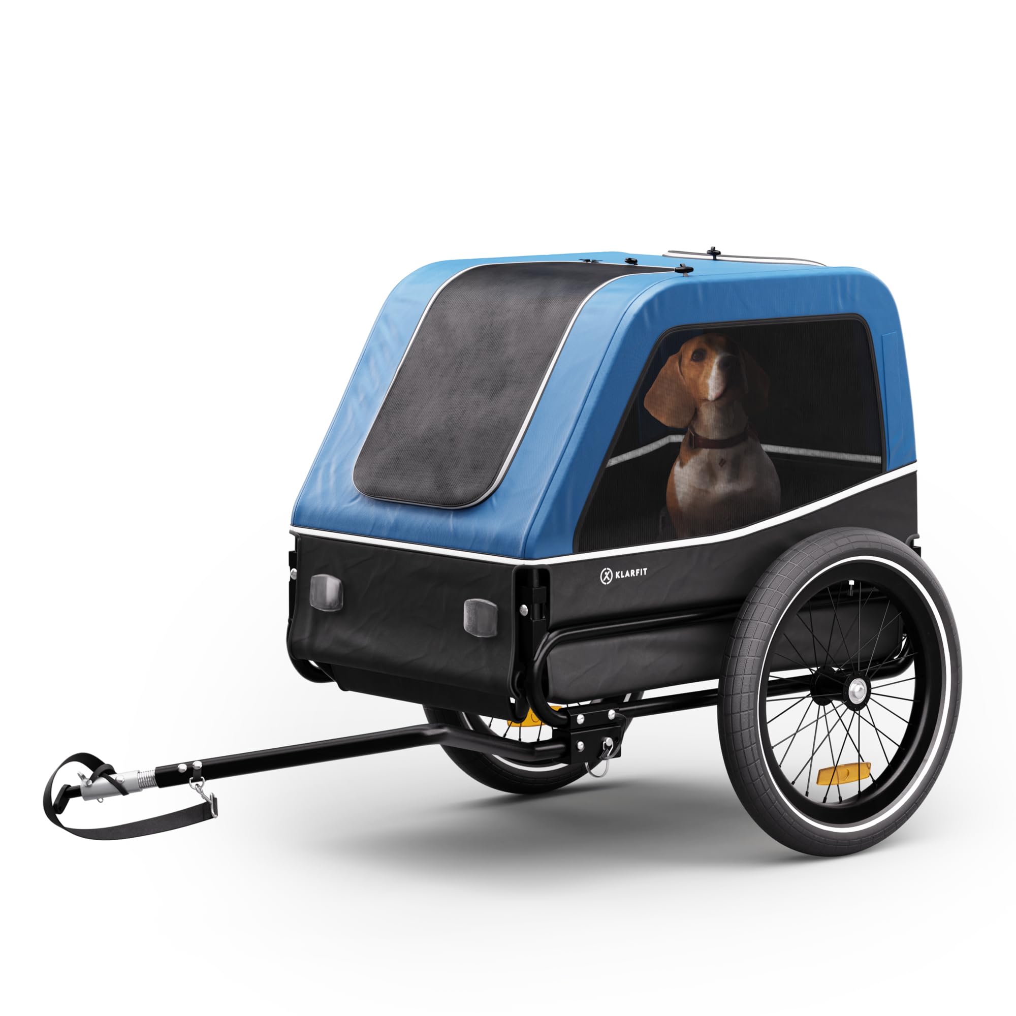 Klarfit remorque de vélo Hybride Maison/Cargo très spacieuse 334 L, Construction Solide en Acier avec réflecteurs intégrés - idéale pour Transporter Votre Chien à vélo