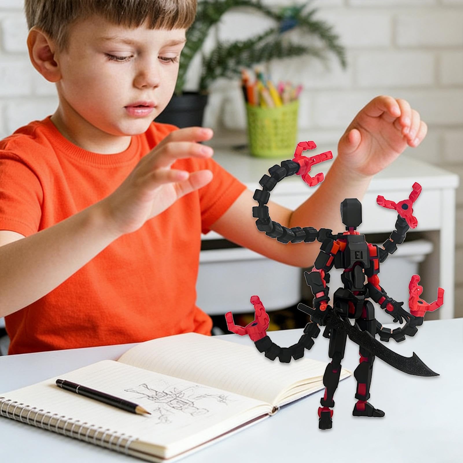 3D Printed Mannequin Toys, Action Figure Already Assembly, Multis-Jointed Movable Model With 3 Hand Types And 7 Tool Options - Image 4