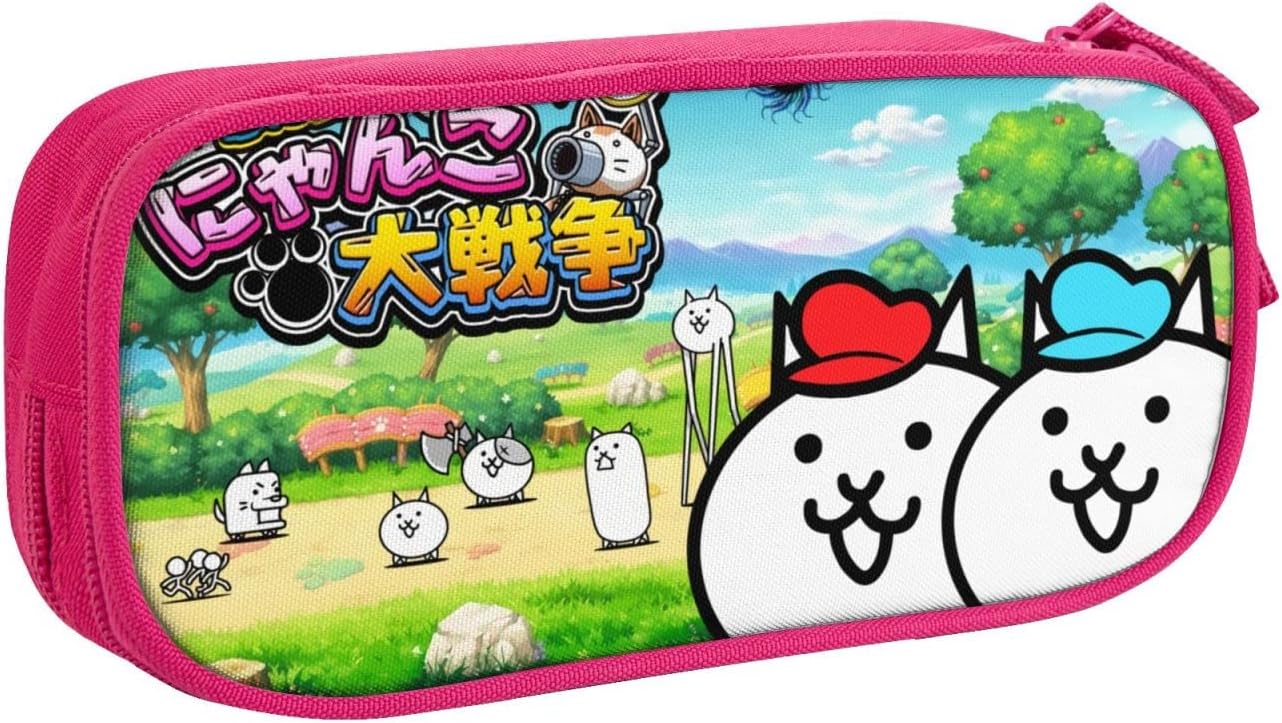 にゃんこ大戦争 ペンケース 筆箱 大容量 筆入れ The Batte Cats 文具ケース ペン袋 おしゃれ かわいい 小学生 中学生 高校生 大学生 男の子 女の子 お祝い プレゼント 人気カラーの