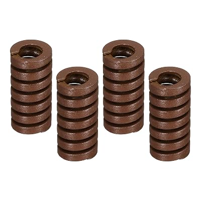 MECCANIXITY 4 Pcs 3D Printer Die Spring, 12mm OD 25mm Length Light Load Compression Mould Die Spring for Mechanical Equipment 3D Printer Electric Part Accessories, Brown