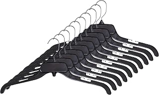 Hanger Central Heavy-Duty Black Plastic Closet Shirt Hangers, 17 Inch, 100 Pack