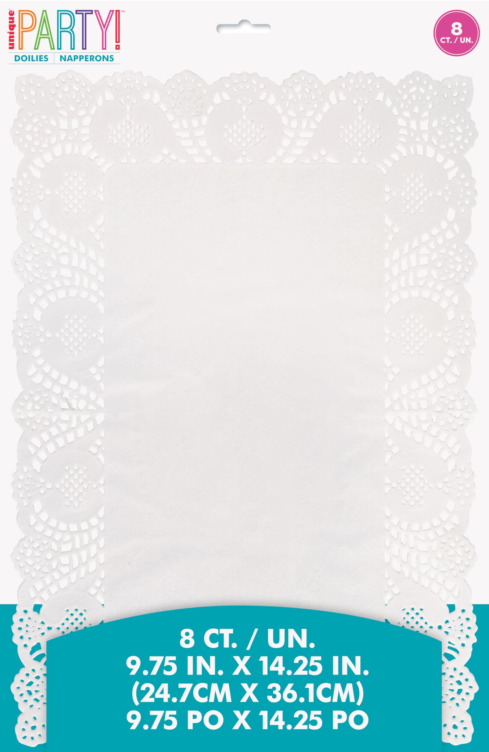 8 White paper Placemat Doilies