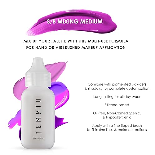 Miniatura 3 de Silicio Base para mezclar Medio 12oz TEMPTU PRO aerógrafo maquillaje producto