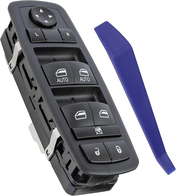 Interruptor principal do vidro elétrico Obaee para Jeep Grand Cherokee e Dodge Durango 2016–2021 – Kit com 1 interruptor e ferramenta