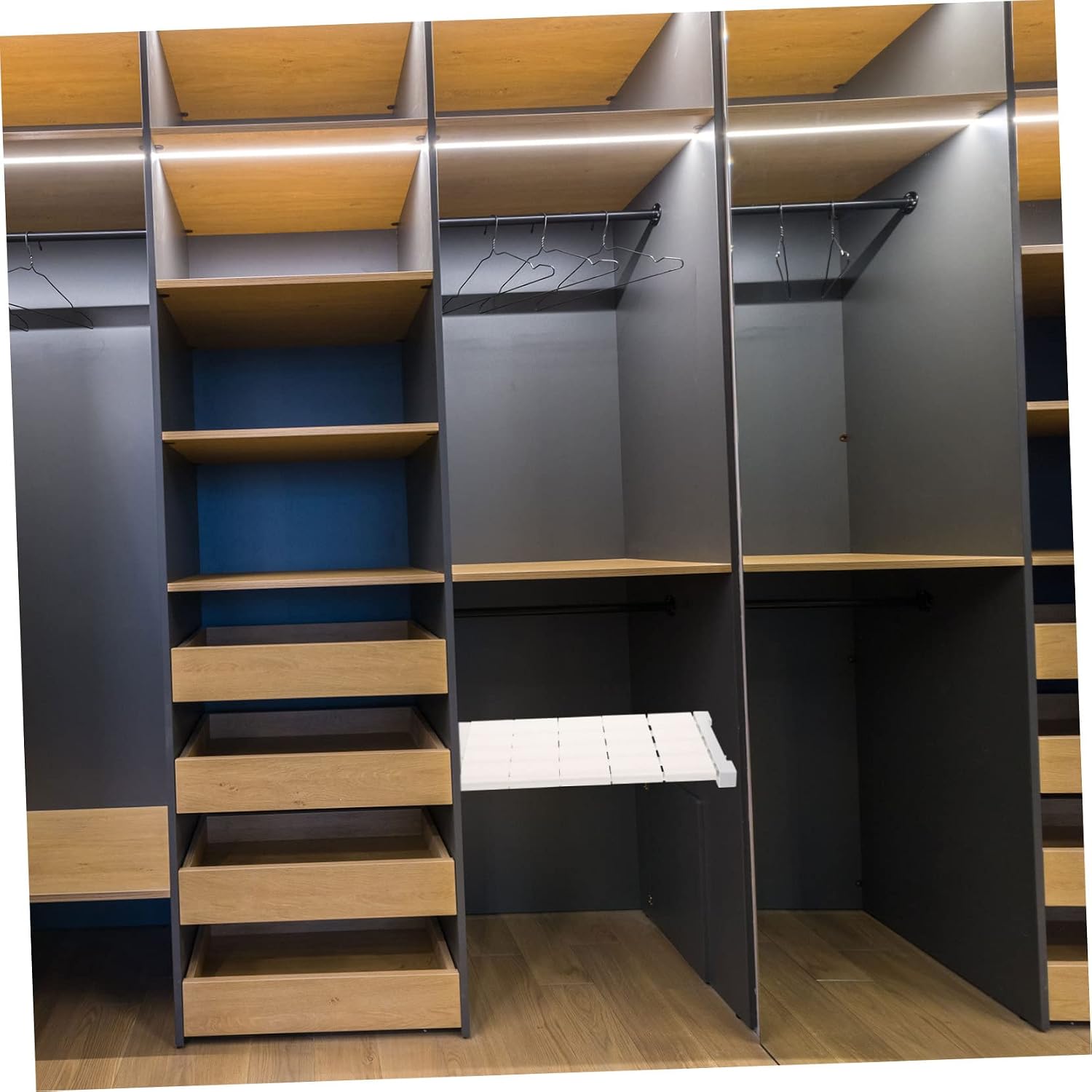 Wire Shelf Dividers Closet Partition Retractable Tension Shelf Sturdy Organizer for Bookcase Storage Supplies