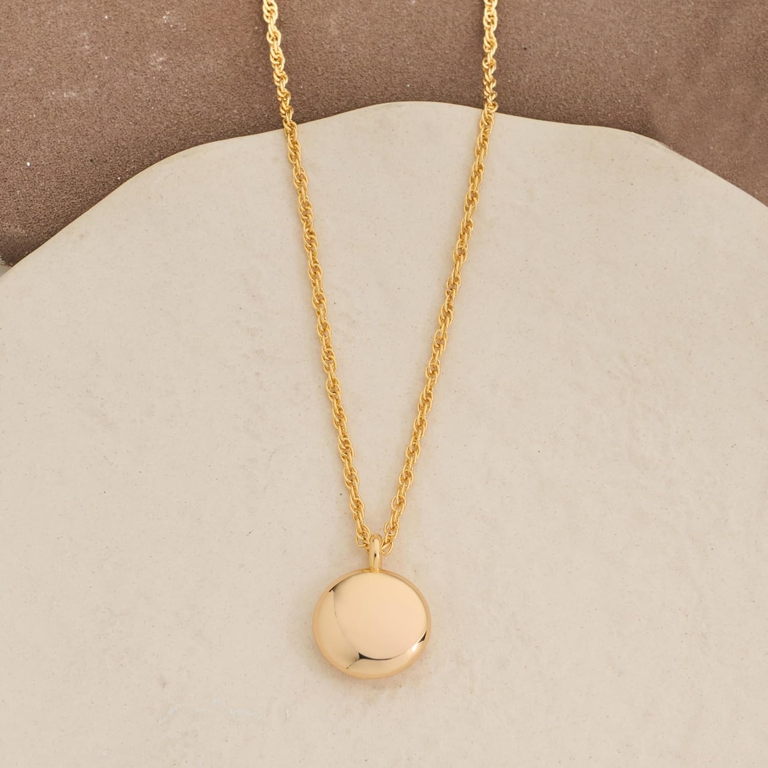 FAMARINE Gold Pendant Necklaces for Women Gold Bean Necklaces for Women Trendy Dainty Jewelry - Image 5