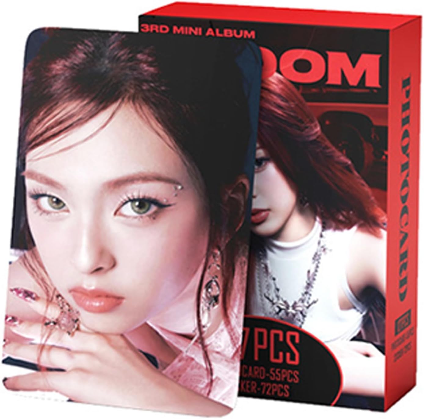 KPOP 127 szt. fotokartek BABYMONSTER 55 szt. kart Lomo naklejki 72 szt