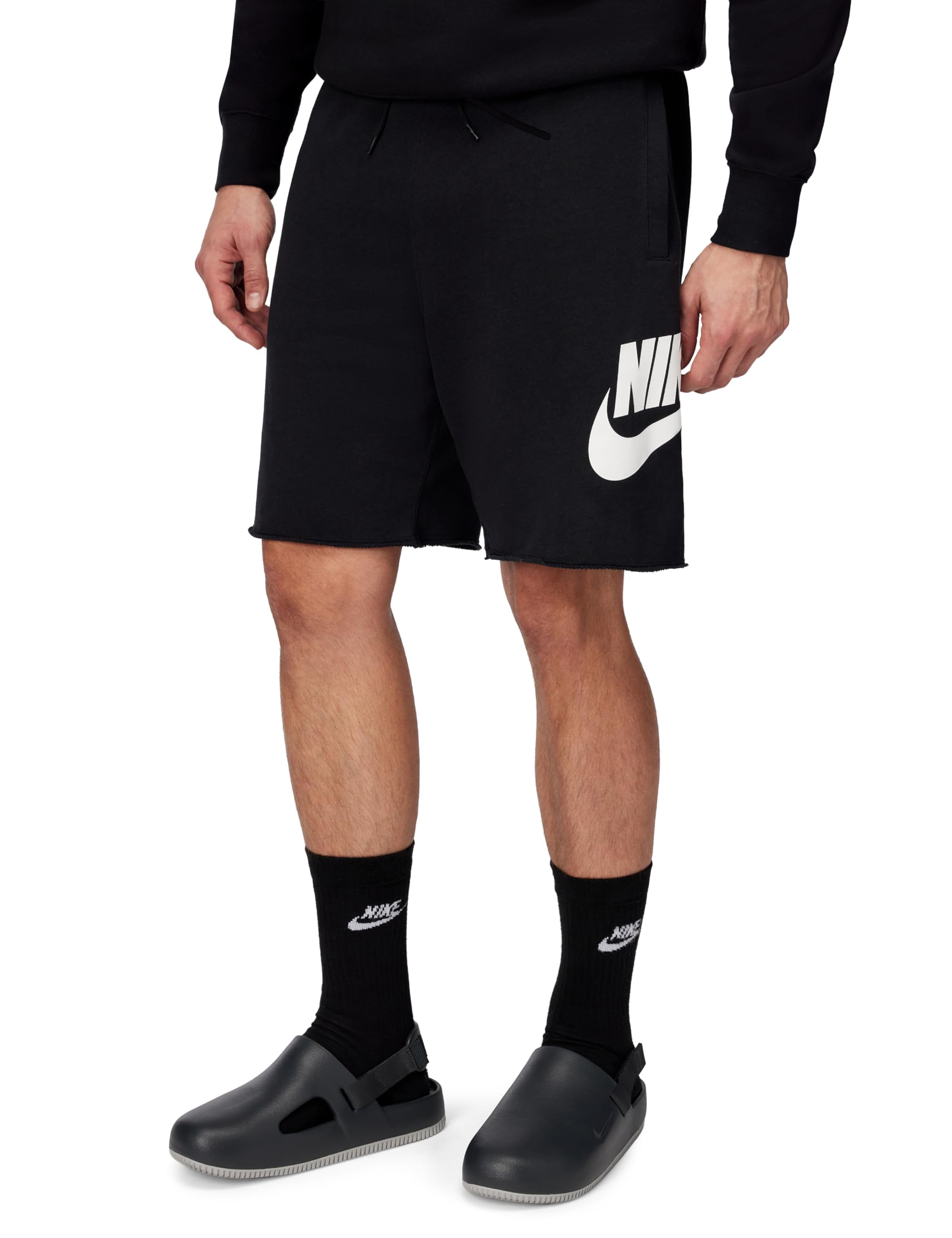 NIKE FQ4950-010 Club Shorts Men's Black/Black/White Size S
