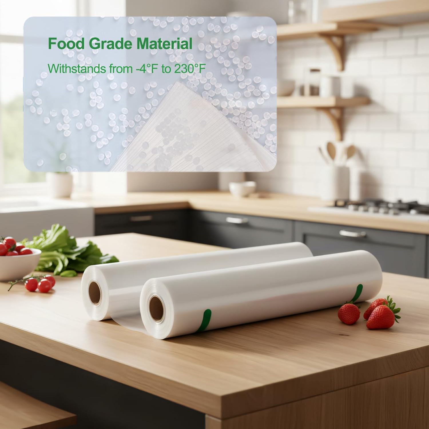 MAGIC SEAL Chamber Vacuum Sealer Bags Rolls - 12’’x50’ Smooth Rolls 2 Pack, BPA Free Great for Food Vac Storage & Sous Vide, Non-Textured, Not Compatible with FoodSaver-Type Vacuum Sealers