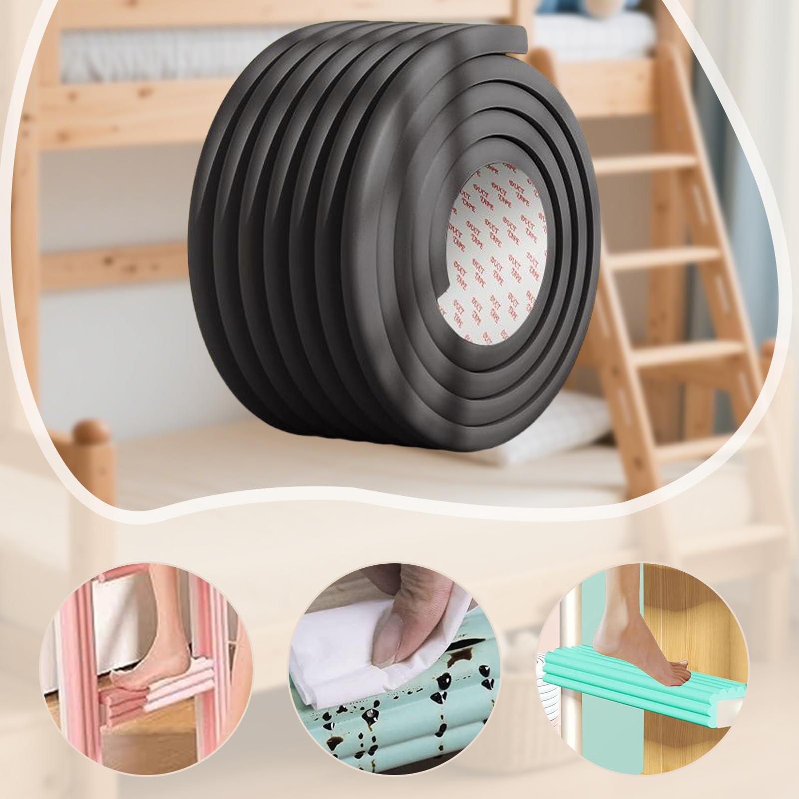 F Fityle Almohadillas para Escalera de litera, peldaños de tracción para escalones, Protector de Esquina de PVC, Cubierta de Escalera de litera, Acolchado de