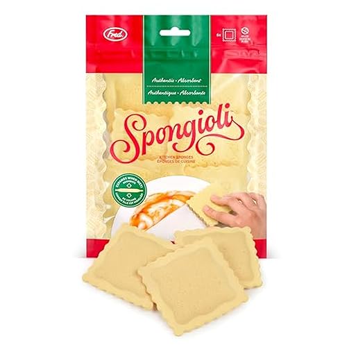 Genuine Fred Esponjas de cocina comprimidas SPONGIOLI, juego de 6