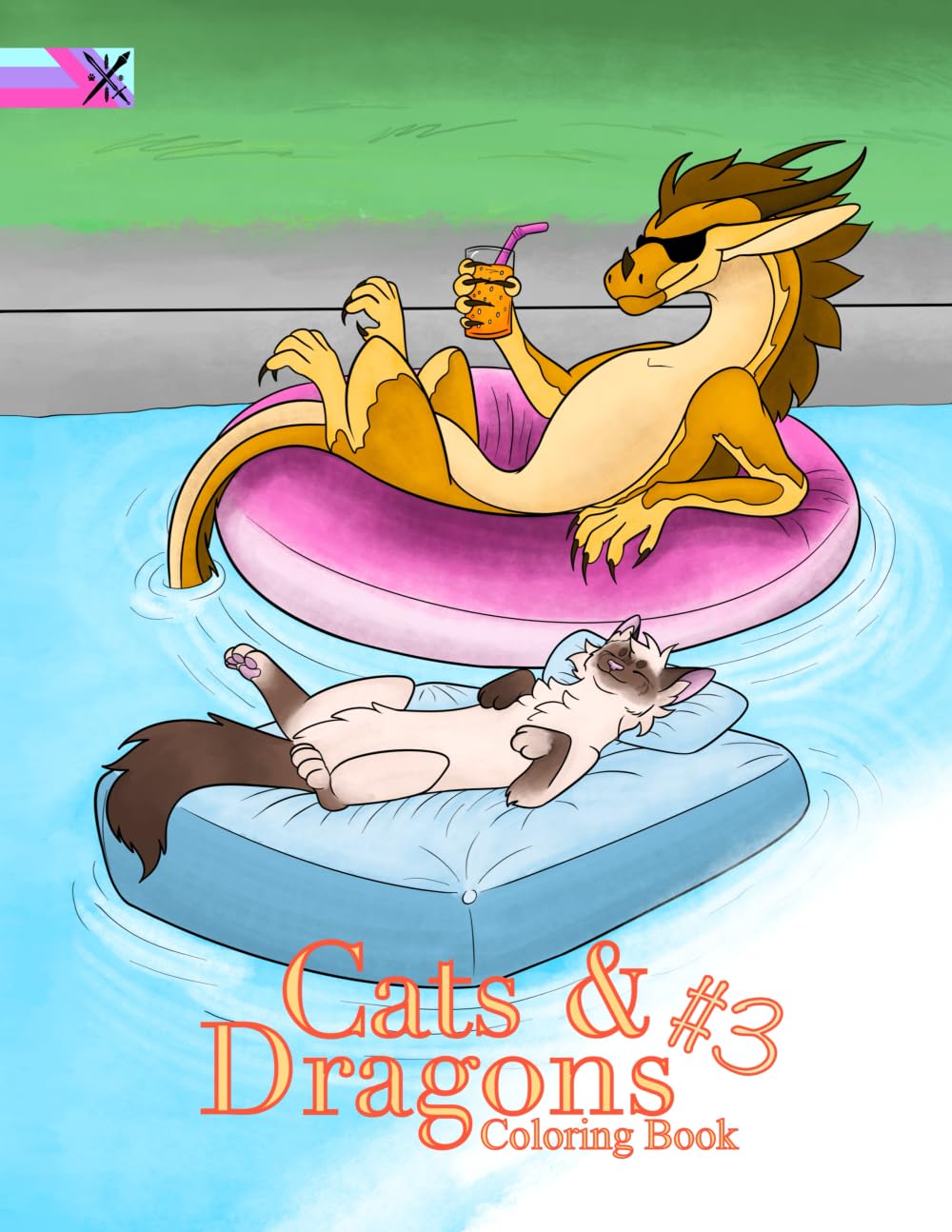 Cats and Dragons #3: Adventures Abound (Cats and Dragons Coloring Book Series)