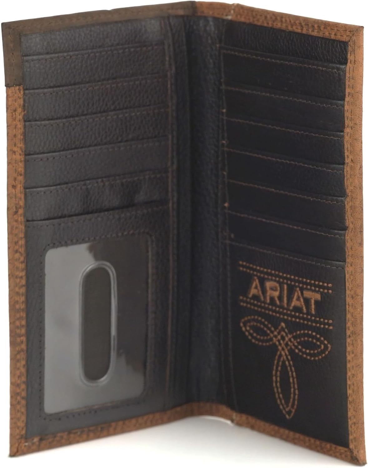 ARIAT Overlay Shield Rodeo Wallet, Brown