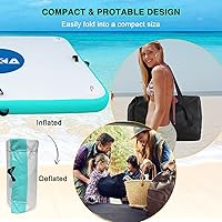 Vista 6 de Inflatable Dock- Floating Docks for Lakes 10ft 6ft 8ft 5ft, Inflatable Water Mat Island Float Blow Up Platform for River, Pool, Ocean