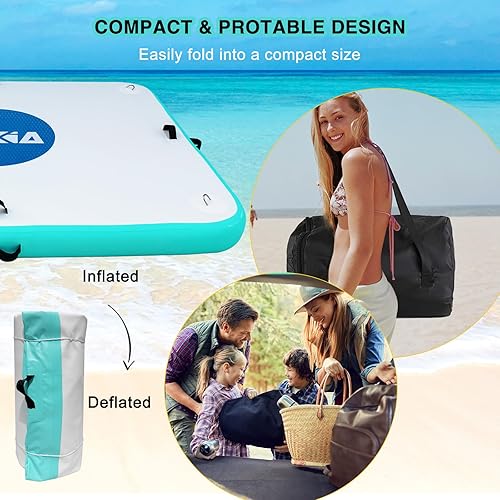 Miniatura 6 de Inflatable Dock- Floating Docks for Lakes 10ft 6ft 8ft 5ft, Inflatable Water Mat Island Float Blow Up Platform for River, Pool, Ocean