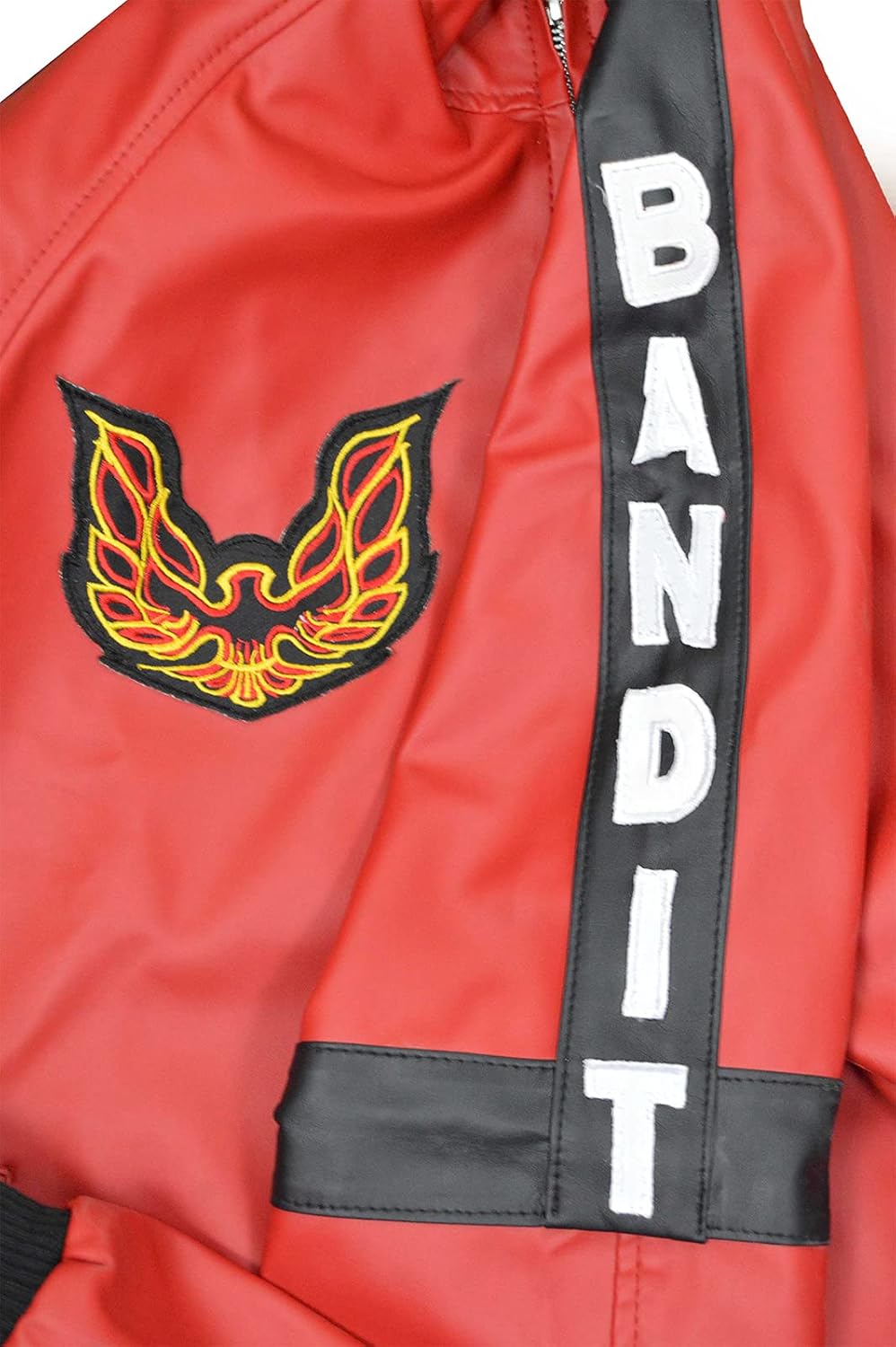 FaddyRox Smokey Red&Black FAUX Leather Jacket By Burt, Red - L