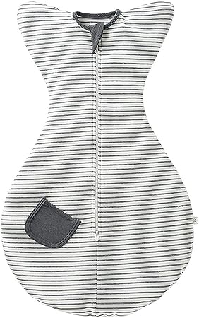 ZIGJOY Nursery,Bedding,Blankets & Swaddlers,Swaddles ZIGJOY Baby Swaddle Transition Sleeping Bag with Arms Up Cotton Baby Wearable Blanket with 2-Way Zipper Lightweight Newborn Swaddle for 3-6 Months Boy Girl Infant Stripe
