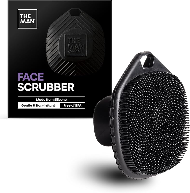 Escova manual de silicone Vanibiss para limpeza facial masculina