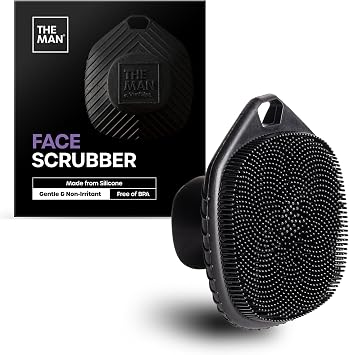 The Man Silicone Face Scrubber for Men, Face Cleansing Brush | Silicone face scrubber, cleanse skin, gently exfoliate and refresh your daily skincare routine.