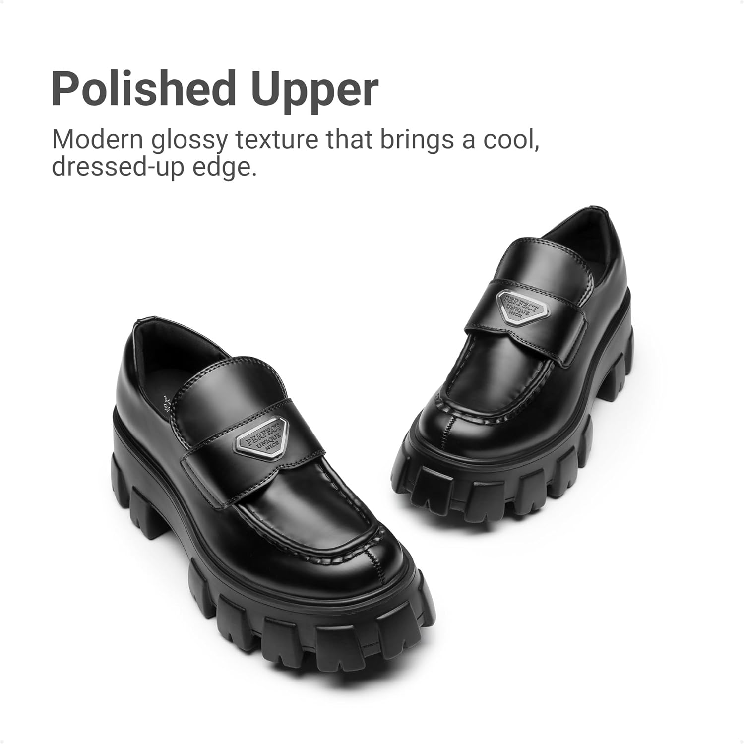 DREAM PAIRS Women's Chunky Loafers Platform Comfortable Slip-On Dressy Business Casual Fashion Outfit Loafer Shoes - Image 4