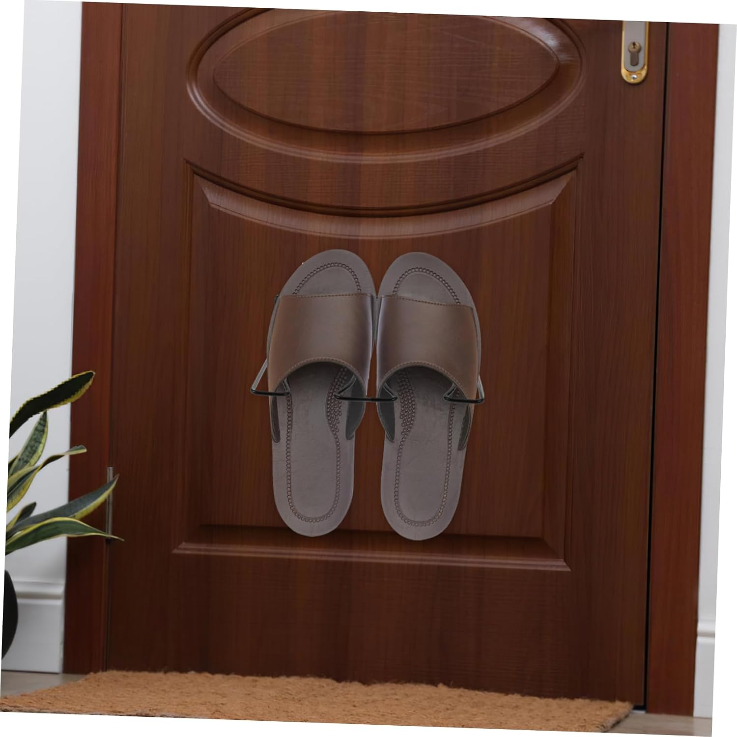 CHILDWEET 2pcs over Door Shoe Mounted Organizer for Boots Space-saving Storage for Entryway Closet and Garage Easy to Install Black Boot Holder