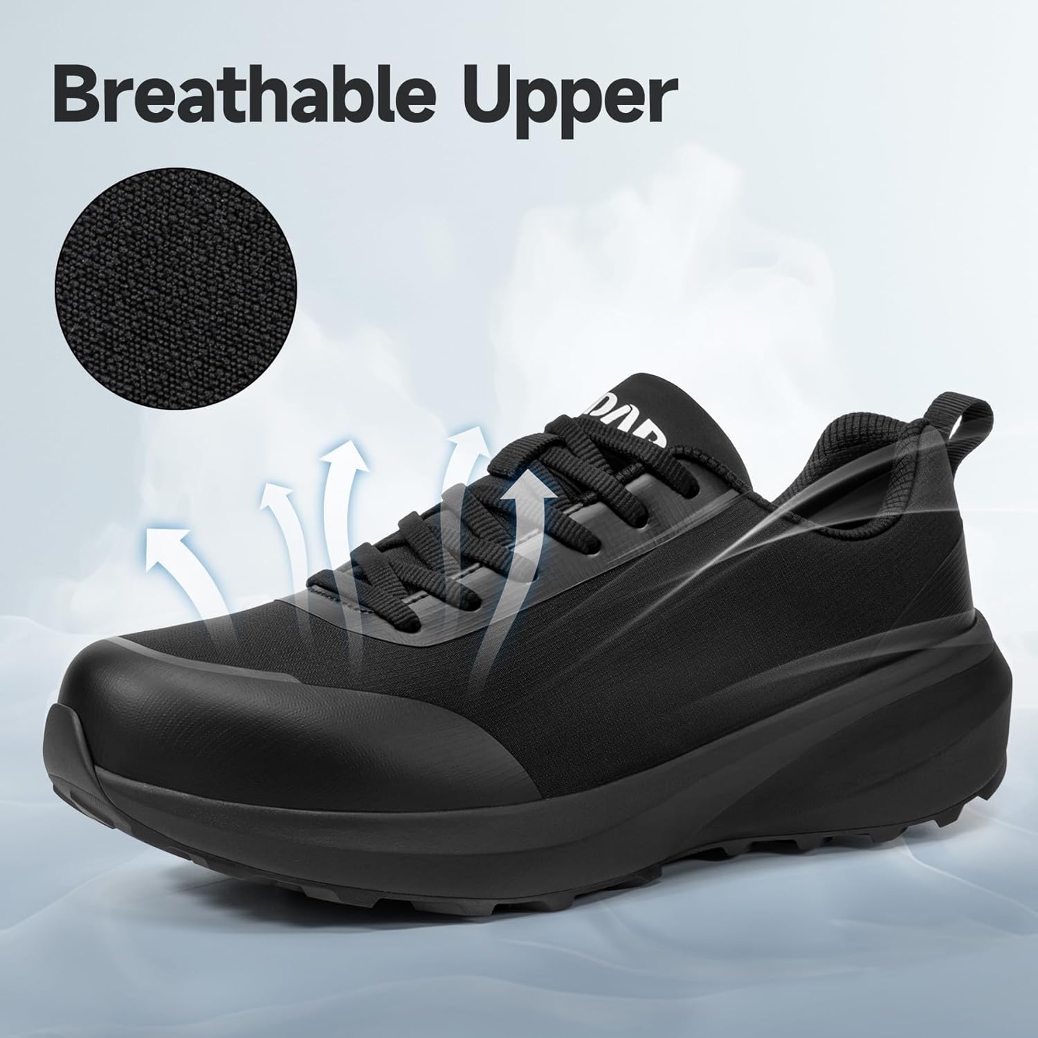 Steel Toe Shoes for Men Non Slip Work Shoes Lightweight Safety Shoes Work Utility Shoes Comfortable Tennis Shoes Construction Shoes Sneakers Arch Support Insoles