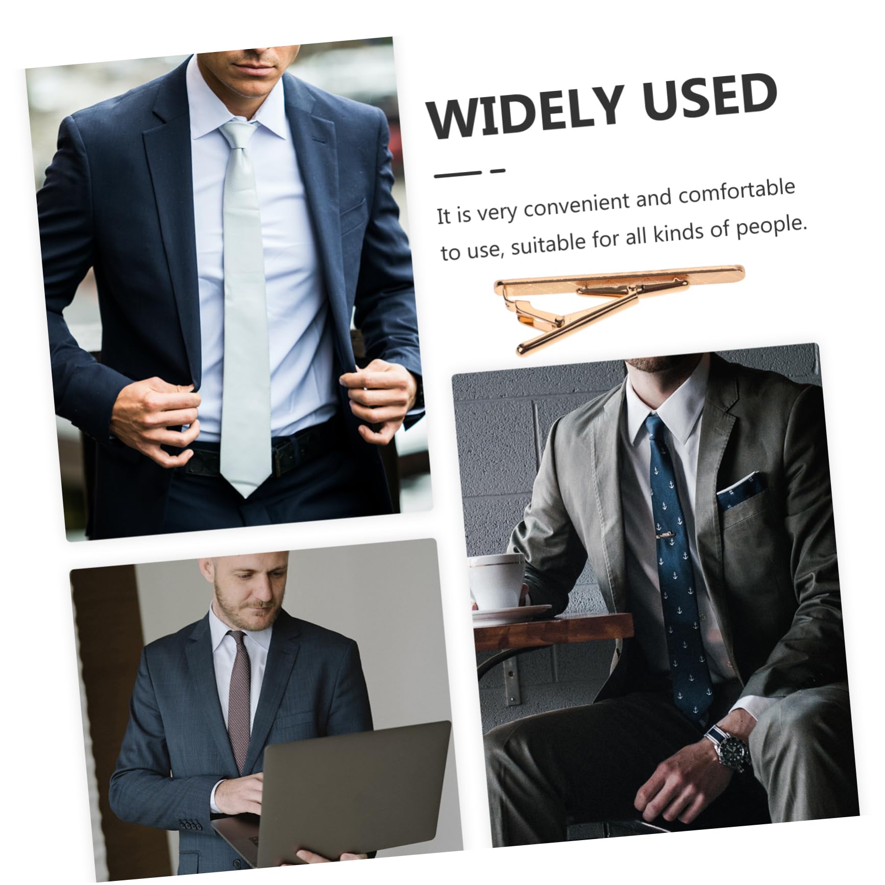 FOMIYES Conjunto De Pasadores De Corbata Clips De Corbata De Boda Pinzas De Corbata Broche De Corbata Clip En Lazos Hebilla De Clip De Traje Cobre