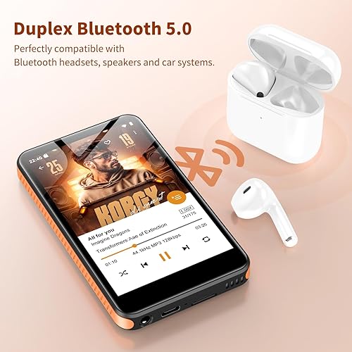 Miniatura 4 de Reproductor de MP3 de 160 GB con Bluetooth y WiFi, Android 13 MP3 y reproductor de MP4 con pantalla táctil de 4 pulgadas y altavoz, 4 GB de RAM y 32