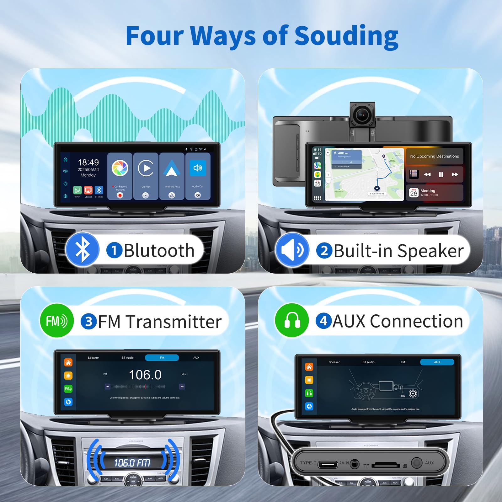 Amazon.co.jp: Carplay＆Android Auto搭載された ドライブレコーダー  