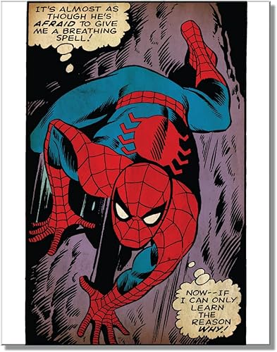 Desperate Enterprises Letrero de pared de Spider Man, decoración nostálgica de pared de metal vintage, fabricado en Estados Unidos