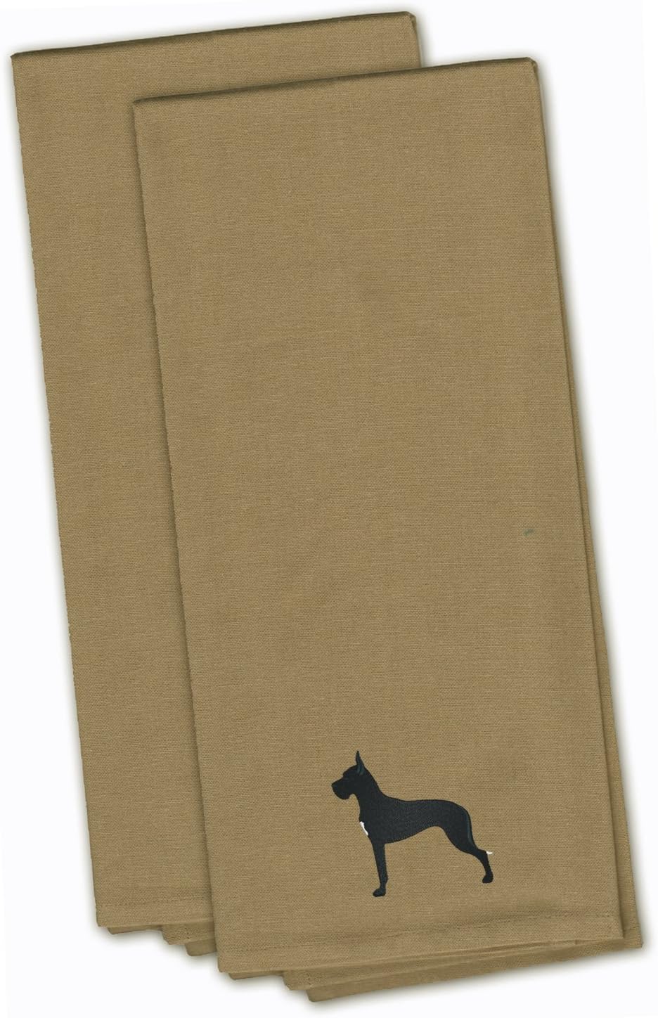 Caroline's Treasures BB3381BKTWE English Setter Black Embroidered Towel Set of 2 Decorative Bathroom Guest Hand Towel for Hand, Face, Tea, Dishcloth, 19 X 25, Black