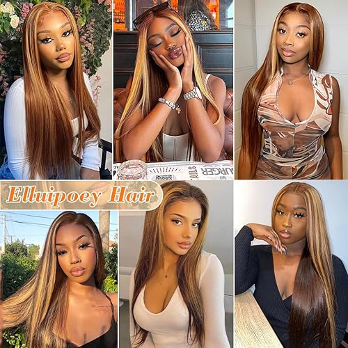 Miniatura 10 de Pelucas de encaje frontal de 13 x 4 con ondas profundas, pelucas frontales de encaje HD, línea capilar prearrancada, densidad del 180 %, cabello