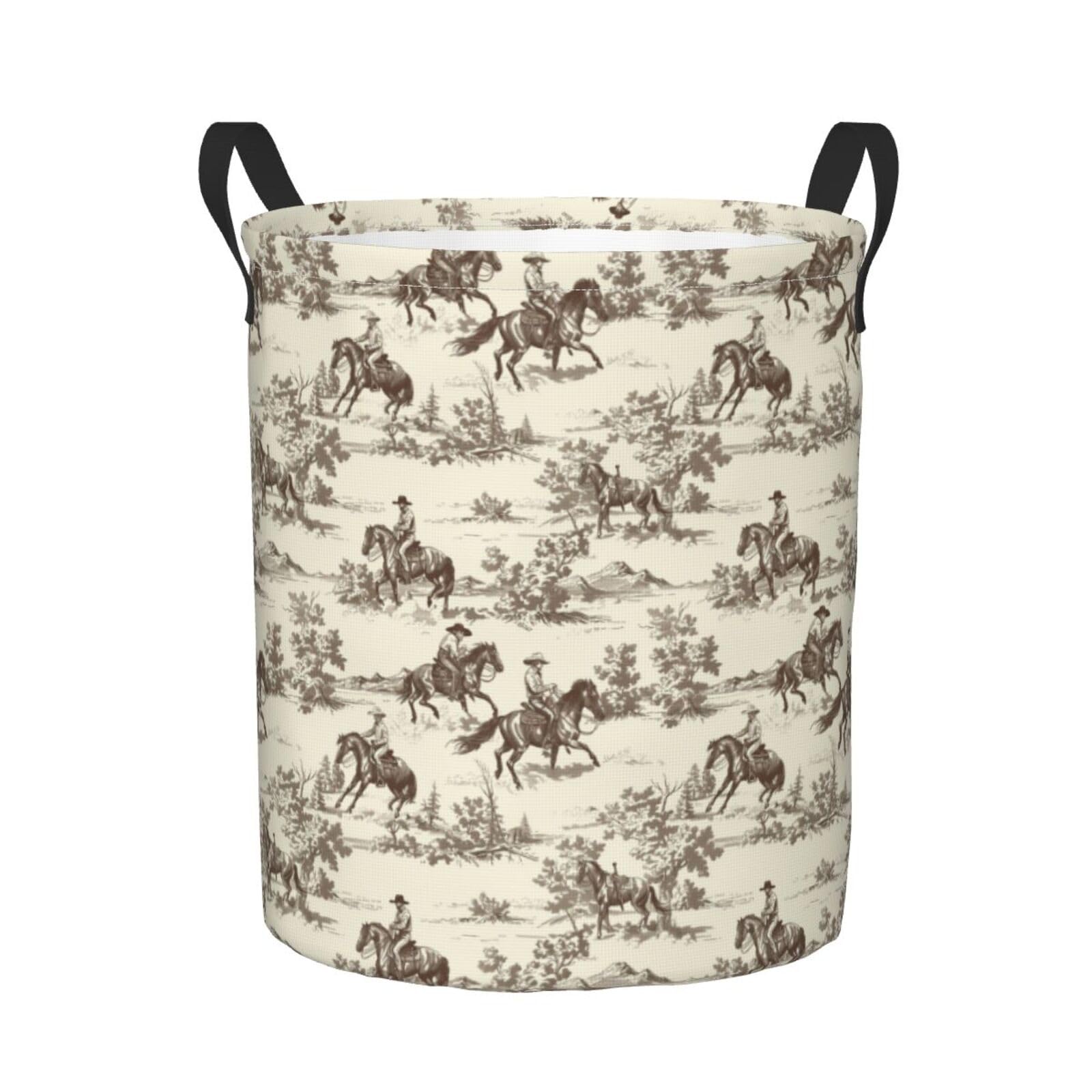 Wäschekorb Western Cowboy Toile Print Wäschetruhe 50X40Cm