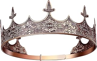CROWN GUIDE King Crown for Men Medieval Wedding, Royal Crown Accessories for Boy