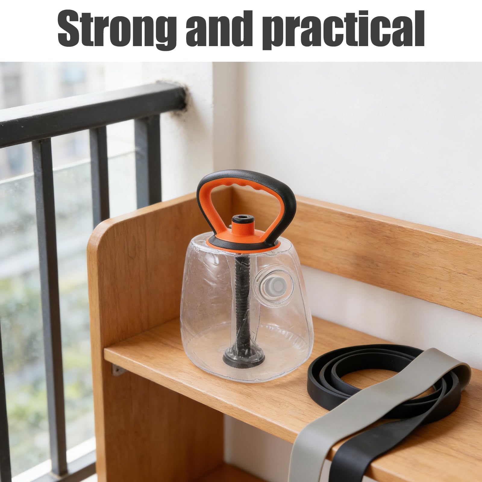 TOYANDONA Kettlebell Riempibile D'acqua per Allenamento Forza Materiale Pvc Resistente, Design Compatto e Portatile per Squat e Palestra Domestica
