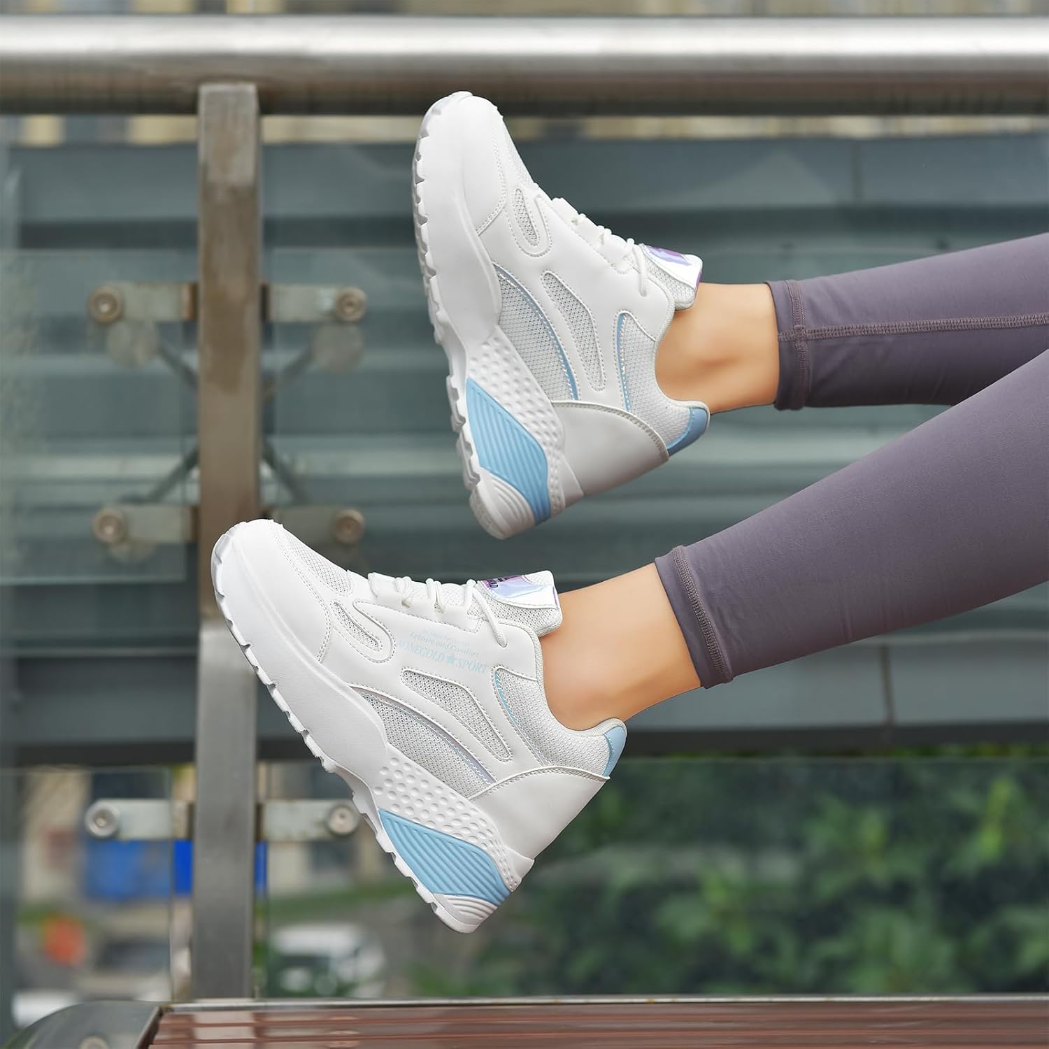 AONEGOLD Women's Fashion Sneakers for Mom Day Gifts Women's Platform Sneakers Wedges High Top Lace Up Shoes Increase Fashion Sneakers for Womens Girls - Image 7