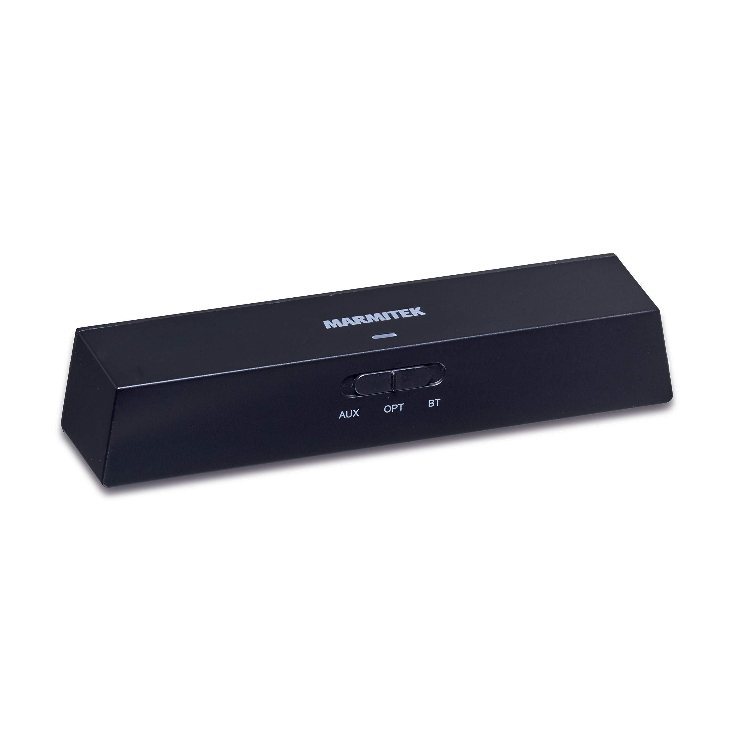 Marmitek BoomBoom 100 - Trasmettitore ricevitore Bluetooth 2 in 1 aptX | Adattatore audio RX/TX per TV, cuffie e impianto hi-fi, aptX Low Latency, AAC, Toslink, jack 3,5 mm e 2 cuffie