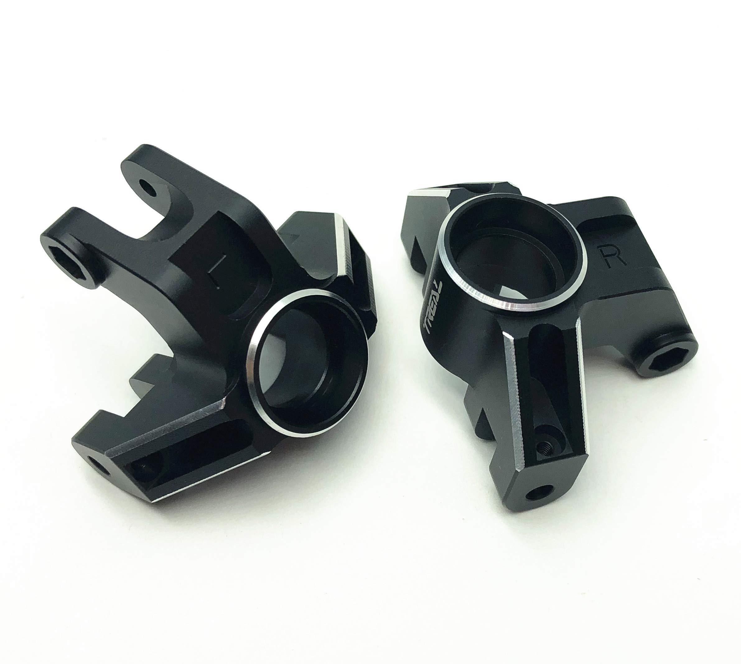 TrealAluminum 7075 Front Steering Knuckels for Losi LMT (Black)