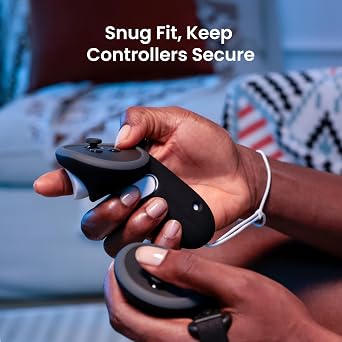 KIWI design Upgraded Controller Grips Protector Compatible with Oculus/Meta Quest 3/3S, Non-Slip Handle Cover with Battery Opening, Accessories Made for Meta