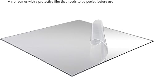 Vista 2 de Marketing Holders Lámina de espejo acrílico de 6 x 6 pulgadas, placa de superficie reflectante decorativa para decoración del hogar y vitrinas