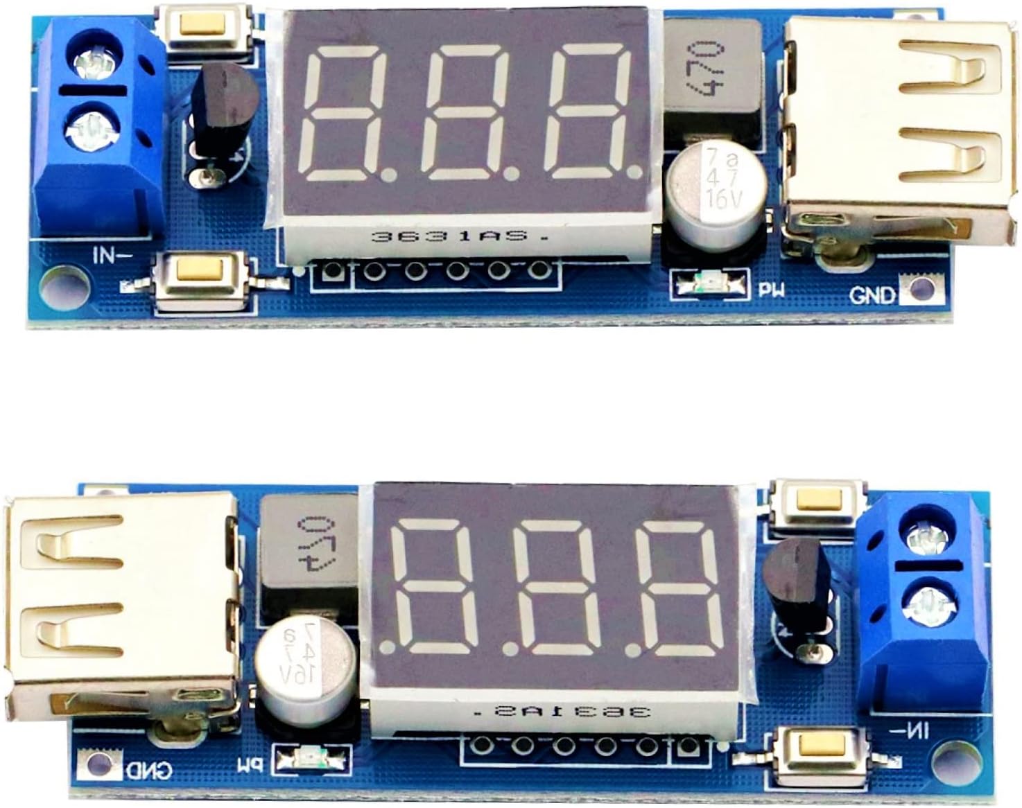 15pcs MT3608 DC-DC Boost Converter 2A Adjustable Module Voltage Regulator Board Input 2V-24V to 5V-28V Output (5A)
